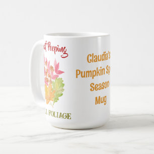 Leaf Peeping Fall FOLIAGE Watercolor PERSONALIZE Coffee Mug