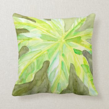 Leaf Pillow by aftermyart at Zazzle