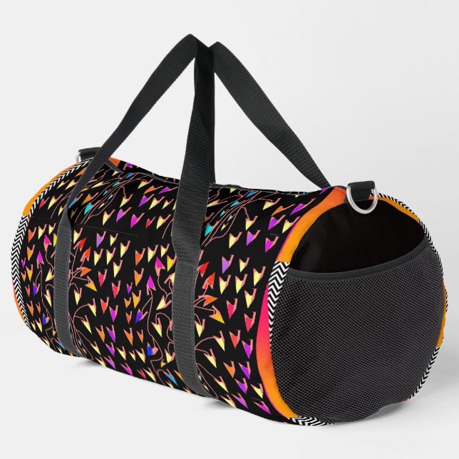 Leaf Points Repeat Duffle Bag (Right Corner)