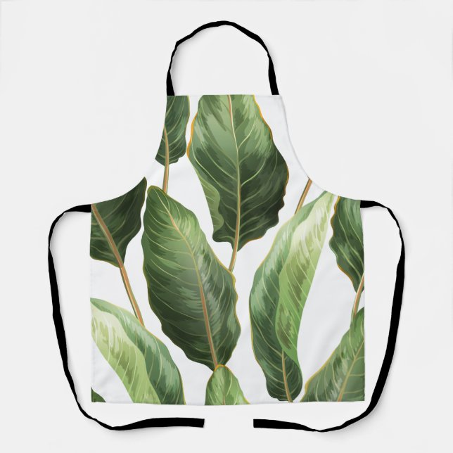 Leaf Print Apron (Front)