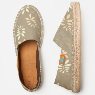 Leaf Print Khaki Zazzle Afridrilles Shoes