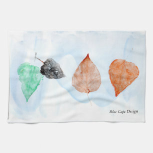 Leaf Print Kitchen Towel