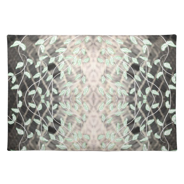 Leaf Print Place-mat Cloth Placemat (Front)