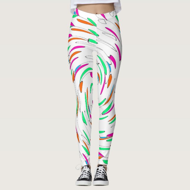 Leaf printed Leggings (Front)