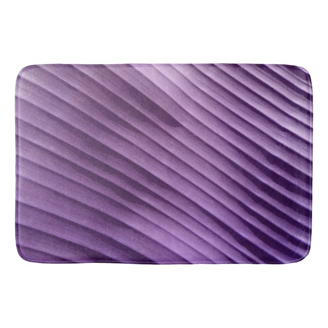 Leaf Purple Diagonal Bathroom Mat (Front)