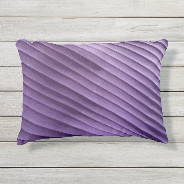 Leaf Purple Diagonal Outdoor Pillow (Front)