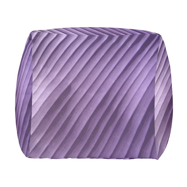 Leaf Purple Diagonal Outdoor Pouf (Back)