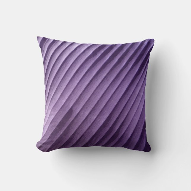 Leaf Purple Diagonal Throw Pillow (Front)