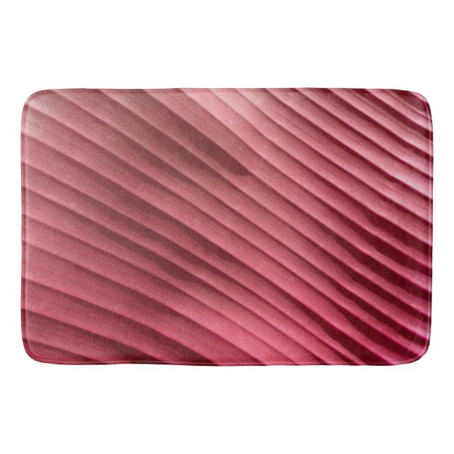 Leaf Red Diagonal Bathroom Mat (Front)