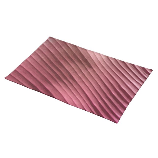 Leaf Red Diagonal Cloth Placemat (On Table)