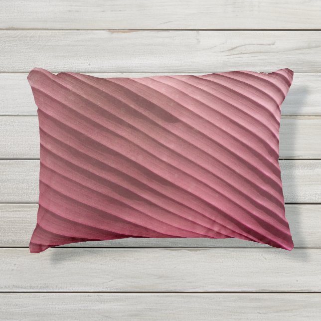 Leaf Red Diagonal Outdoor Pillow (Front)