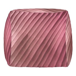 Leaf Red Diagonal Outdoor Pouf