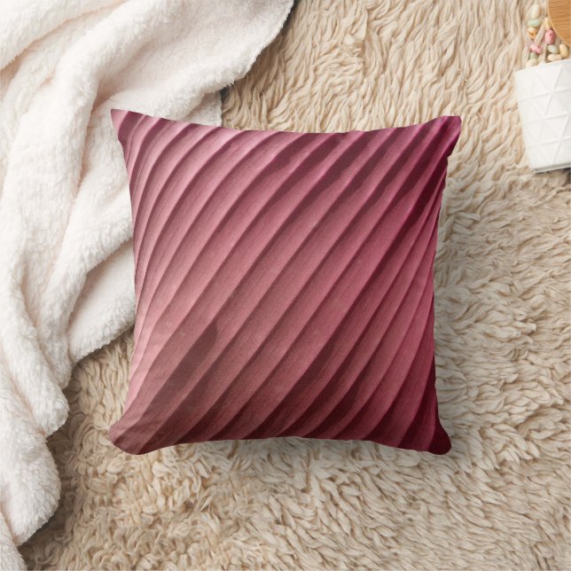 Leaf Red Diagonal Throw Pillow (Blanket)