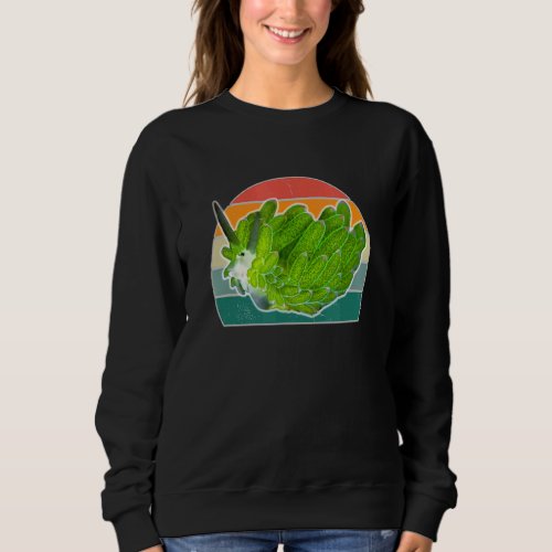 Leaf Sea Slug Retro Men Women Kids Sweatshirt