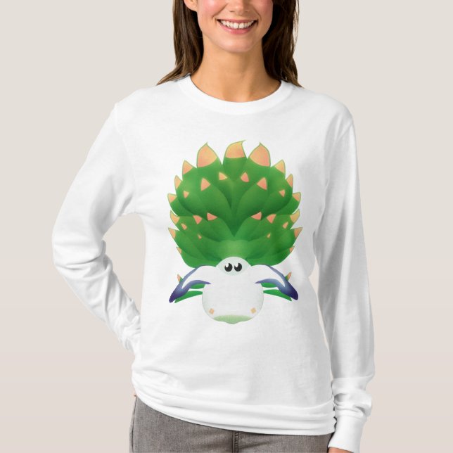 Leaf Sheep Sea Sheep Slug Long Sleeve Women's Gift T-Shirt (Front)