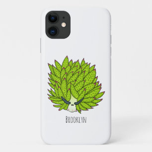 Leaf slug cartoon illustration iPhone 11 case