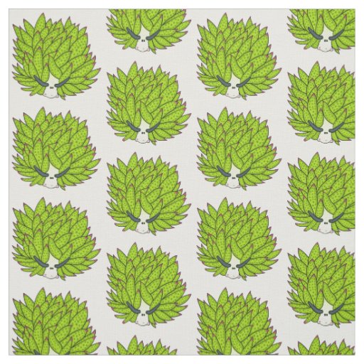 Leaf slug cartoon illustration fabric