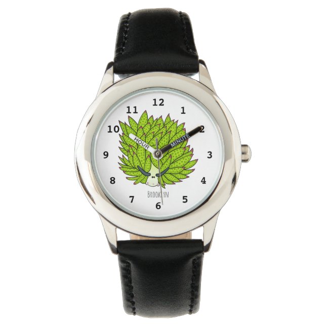 Leaf slug cartoon illustration watch (Front)