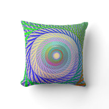 Leaf Spin Pastel Throw Pillow