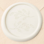 Leaf Sprig Foliage Wedding Elegant Botanical Wax Seal Sticker<br><div class="desc">Add a touch of class to your wedding with this unique and elegant botanical leaves design.  Modern,  minimalist and simple for a sophisticated look. Ideal for adding a unique touch to your wedding stationery and invitations.  Original art by Nic Squirrell.</div>