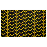 Leaf Stems - Amber on Black Fabric