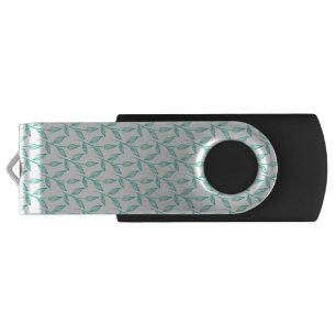 leaf stems intertwining into a pattern flash drive