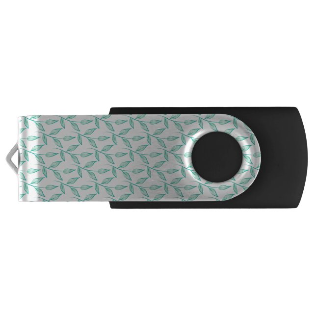 leaf stems intertwining into a pattern flash drive (Back)