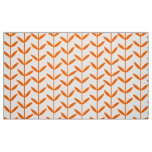 Leaf Stems - Orange on White Fabric