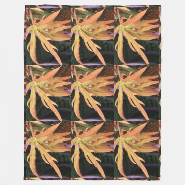 Leaf Study 2 Fleece Blanket (Front)