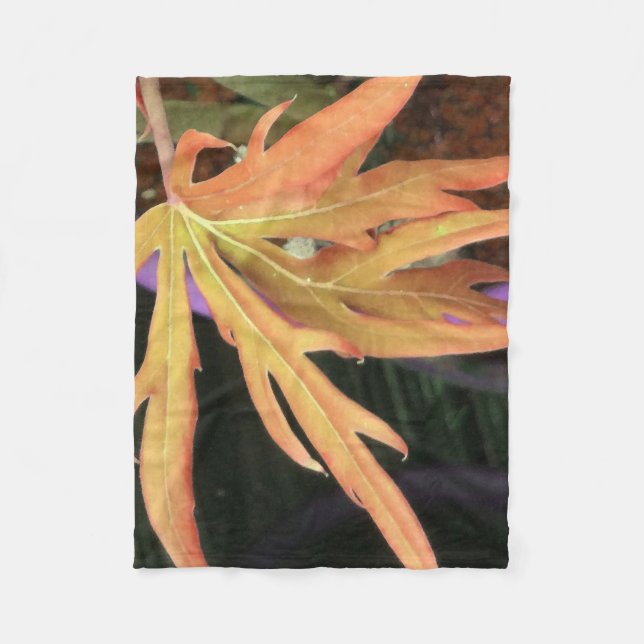 Leaf Study 2 Fleece Blanket (Front)
