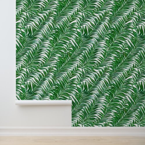 Leaf tendrils pattern botanical jungle tropical  wallpaper 