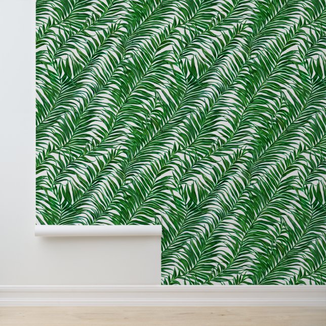 Leaf tendrils pattern botanical jungle tropical  wallpaper  (Application)