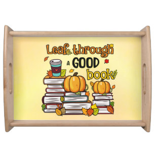 Leaf Through A Good Book Serving Tray