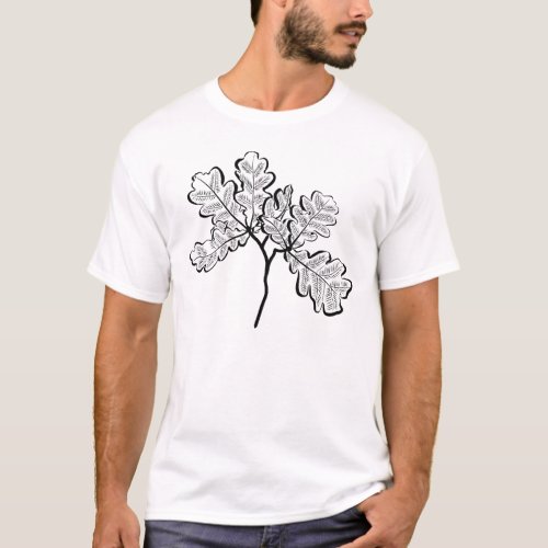 Leaf To Color Monochrome Nature Lover T_Shirt