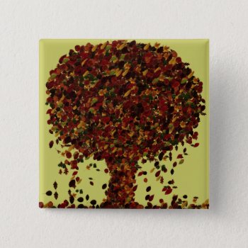 Leaf Tree Pin by stellerangel at Zazzle