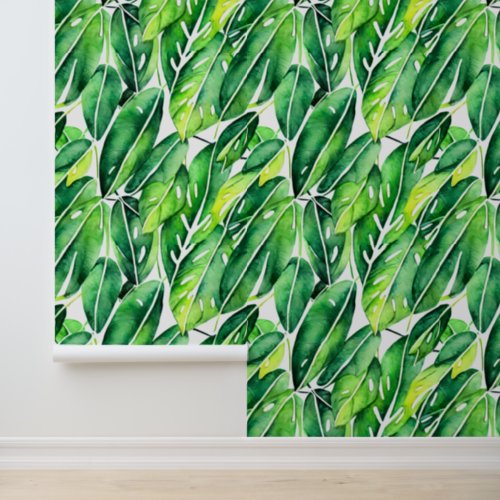 Leaf wall mural seamless repeating pattern wallpaper 