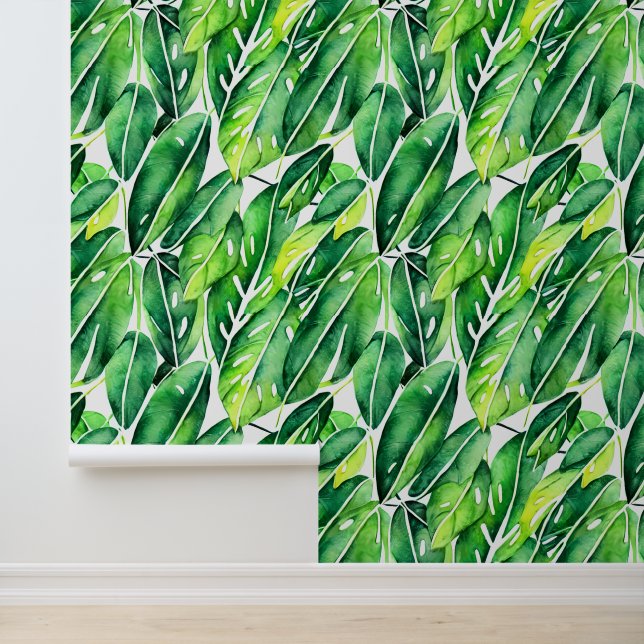 Leaf wall mural seamless repeating pattern wallpaper  (Application)