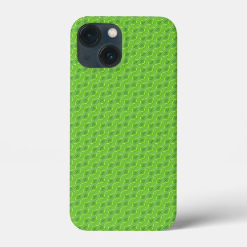 Leaf with water drops pattern iPhone 13 mini case