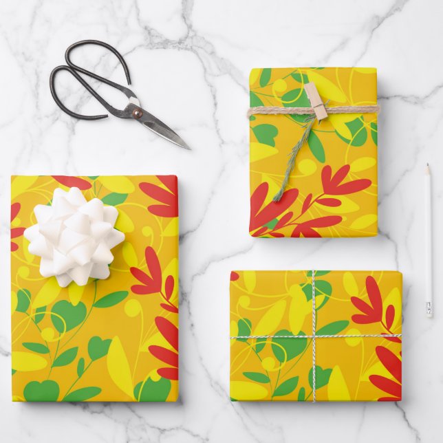 leaf wrapping paper sheets (Front)