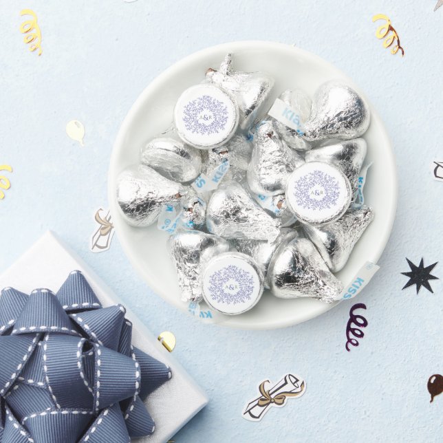 leaf wreath monogram wedding hershey®'s kisses® (Party)