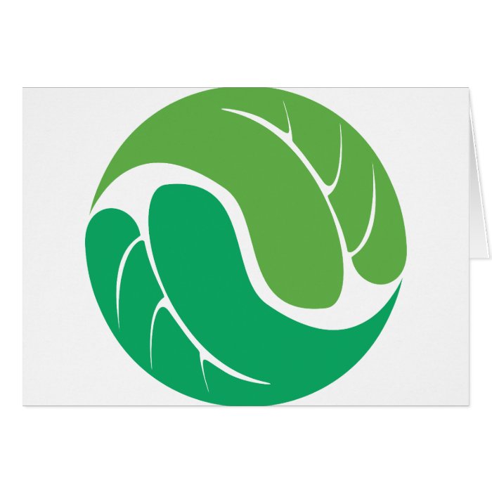 Leaf Yin Yang Card