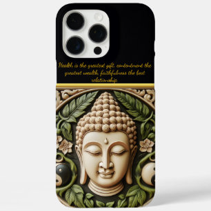 Leaf & Yin Yang Carving AI Art iPhone 16 Pro Max Case