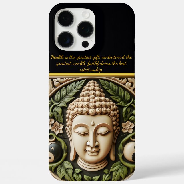 Leaf & Yin Yang Carving | AI Art Case-Mate iPhone Case (Back)