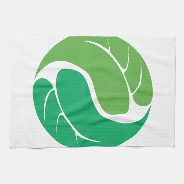 Leaf Yin Yang Towel (Horizontal)