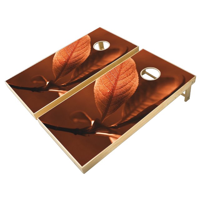 Leaf  | Zazzle_Growshop. Cornhole Set (Angled)