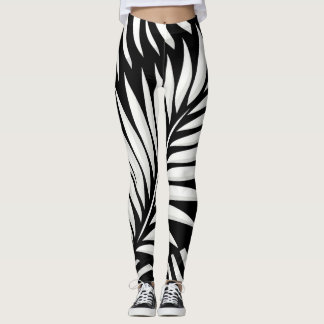 Leaf Zebra Stripes style  Leggings
