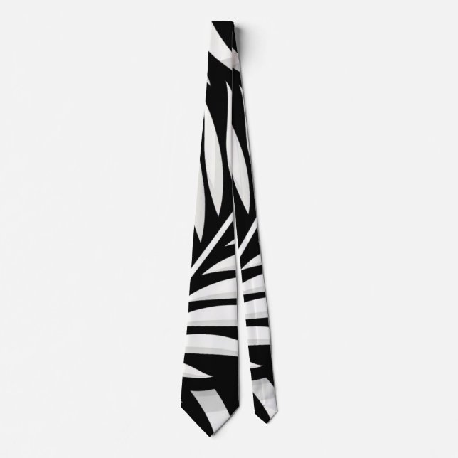 Leaf Zebra Stripes style  Neck Tie (Front)
