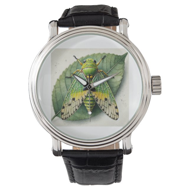 Leafhopper 230924IREF251 - Watercolor Watch (Front)