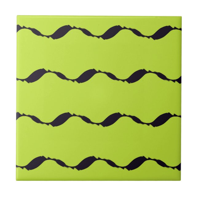 Leafs Flowing Pattern  Ceramic Tile (Front)