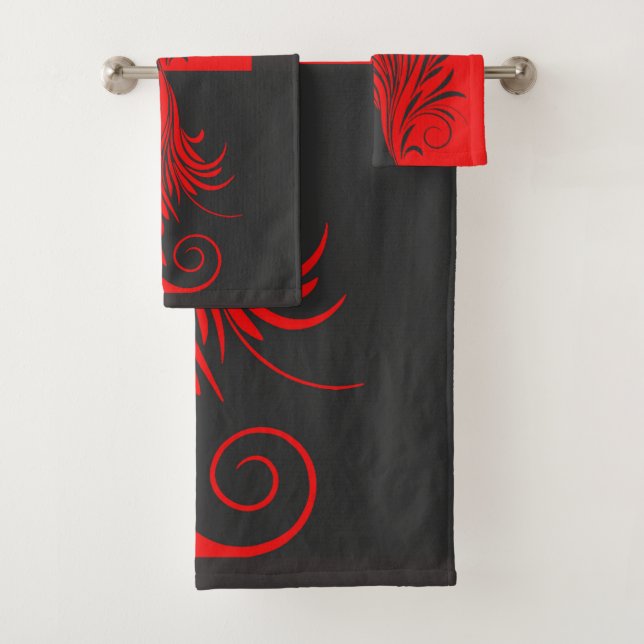 Leafy 4 bath towel set (Insitu)